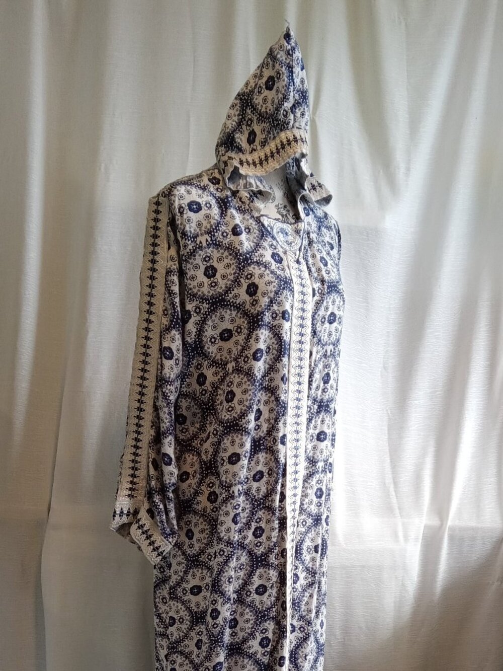 Vintage Lotus Moroccan djellaba/long dress/gandoura/abaya - casual or chic